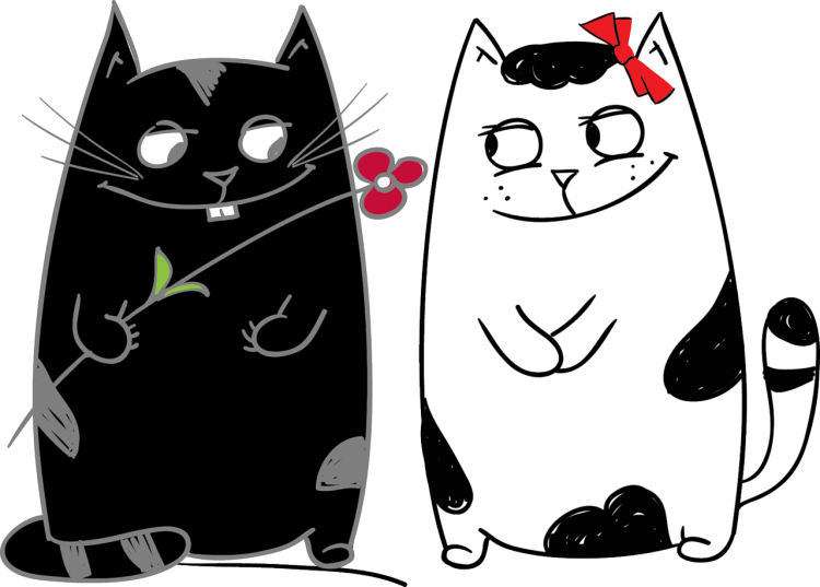 Котик рисунок
