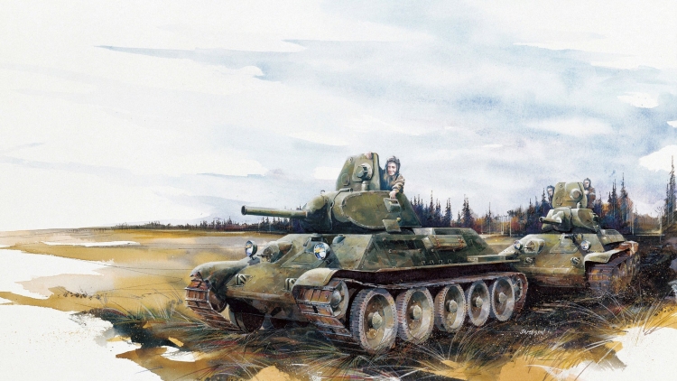 Танк и солдат рисунок