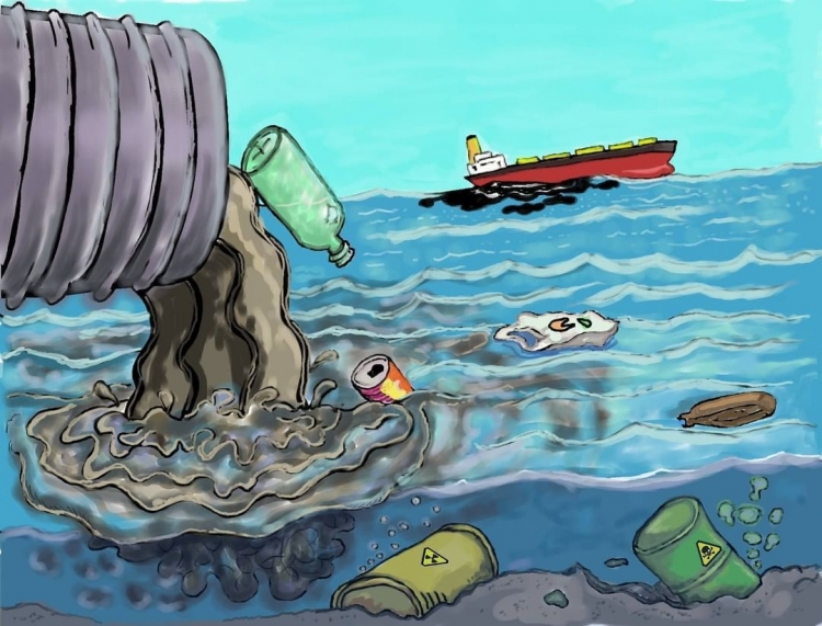 Рисунок загрязнение океана