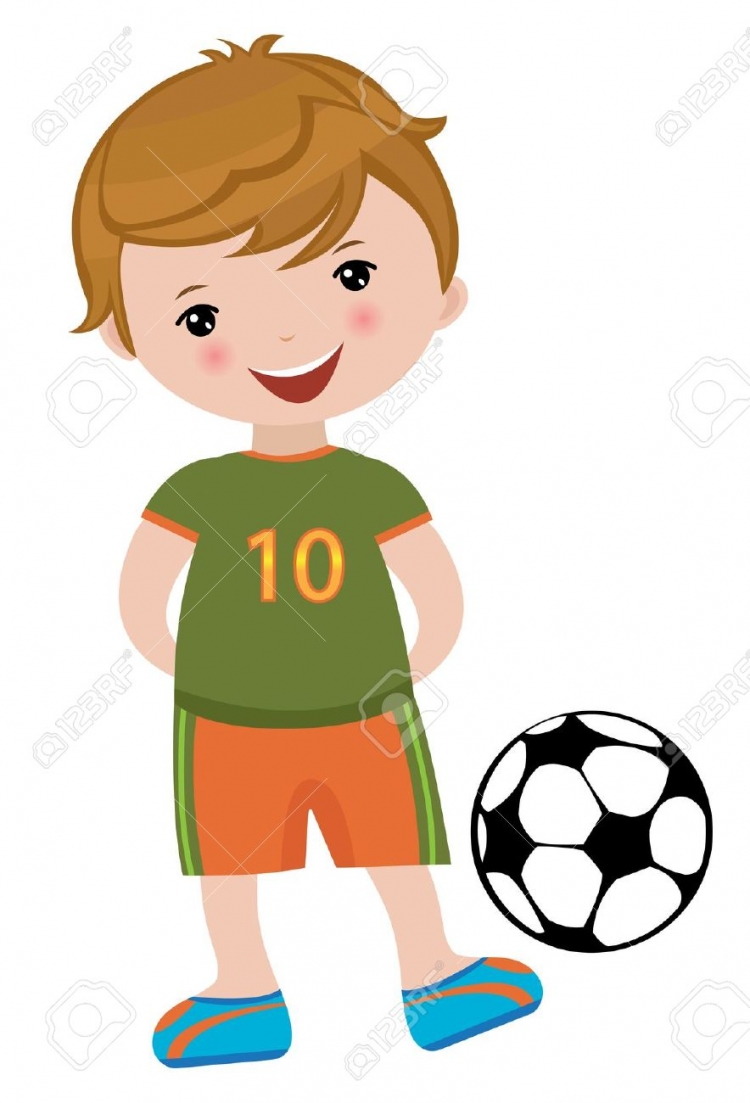 Мальчик футболист рисунок