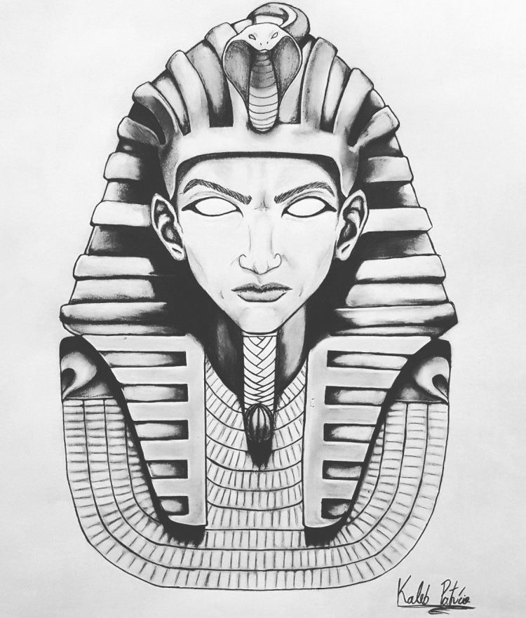 Рисунок сфинкса в Египте легкий