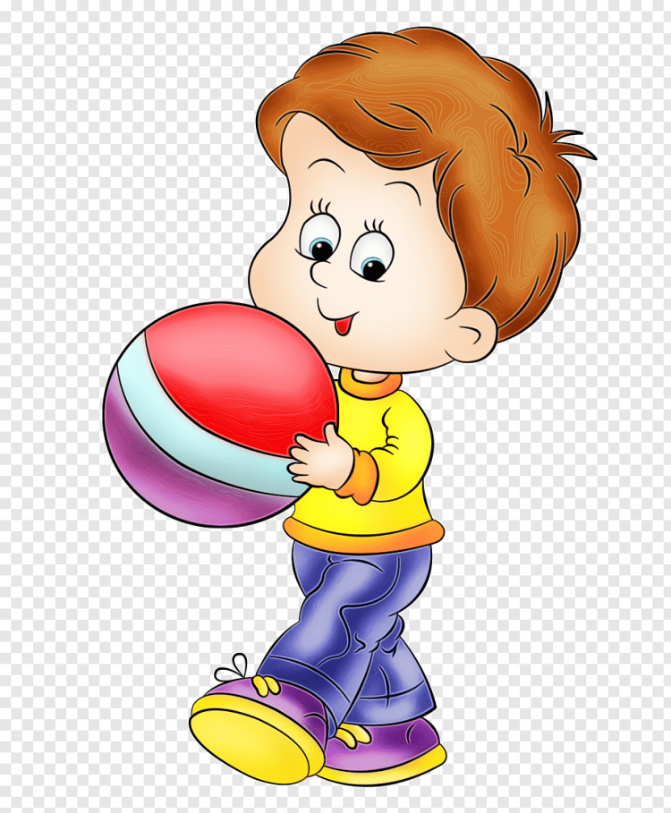 Рисунок мальчик с мячом