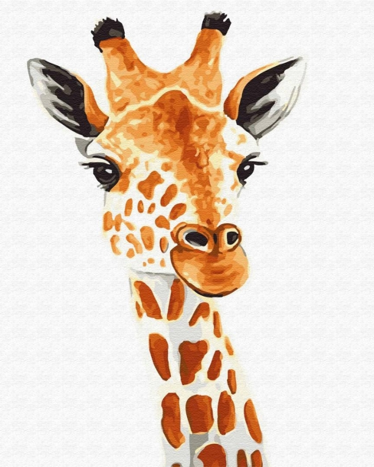 Морда жирафа рисунок