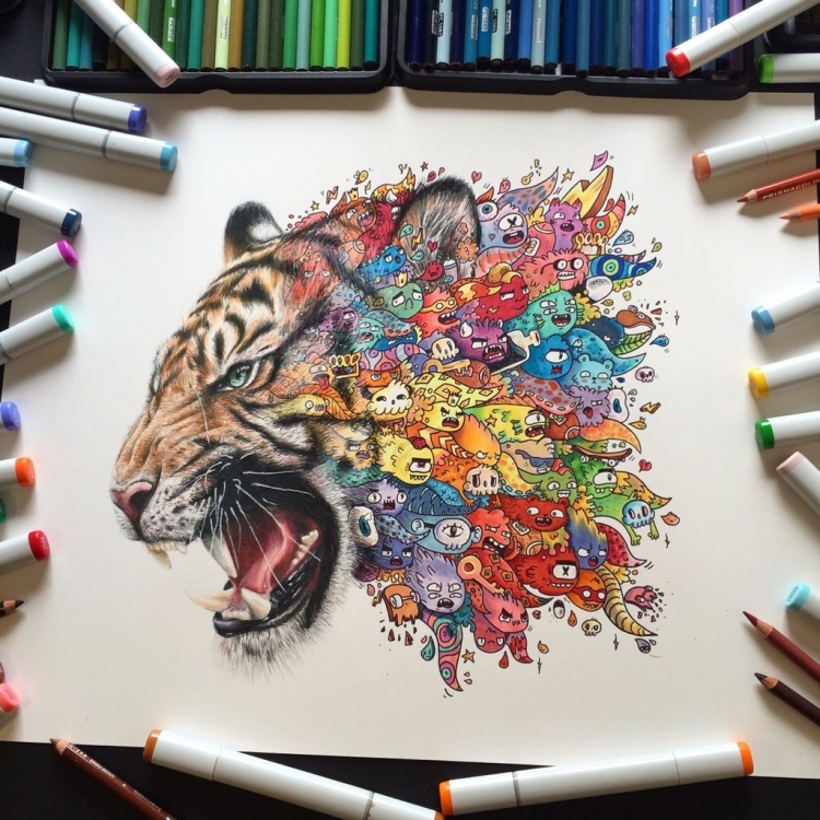 Красивые рисунки маркерами