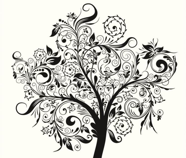Стилизованное дерево рисунок