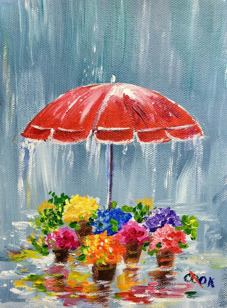 Рисунок дождливый день