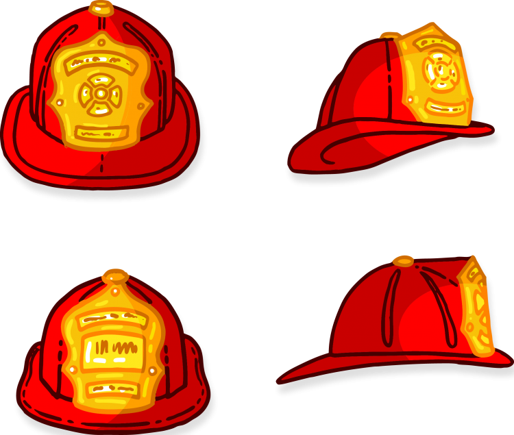 Каска пожарного рисунок
