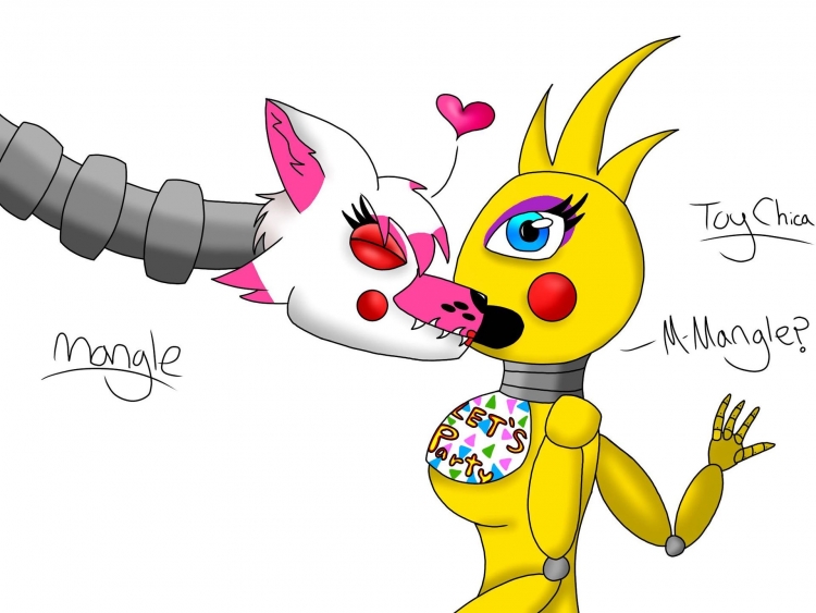 Toy chica and Mangle