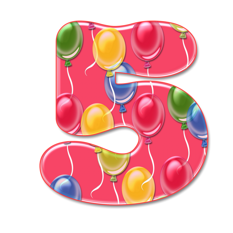 Цифра 5 красивая