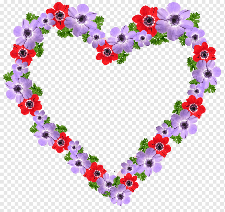 Сердце из цветов