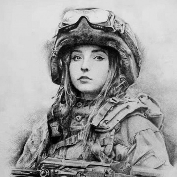 Нарисованный военный