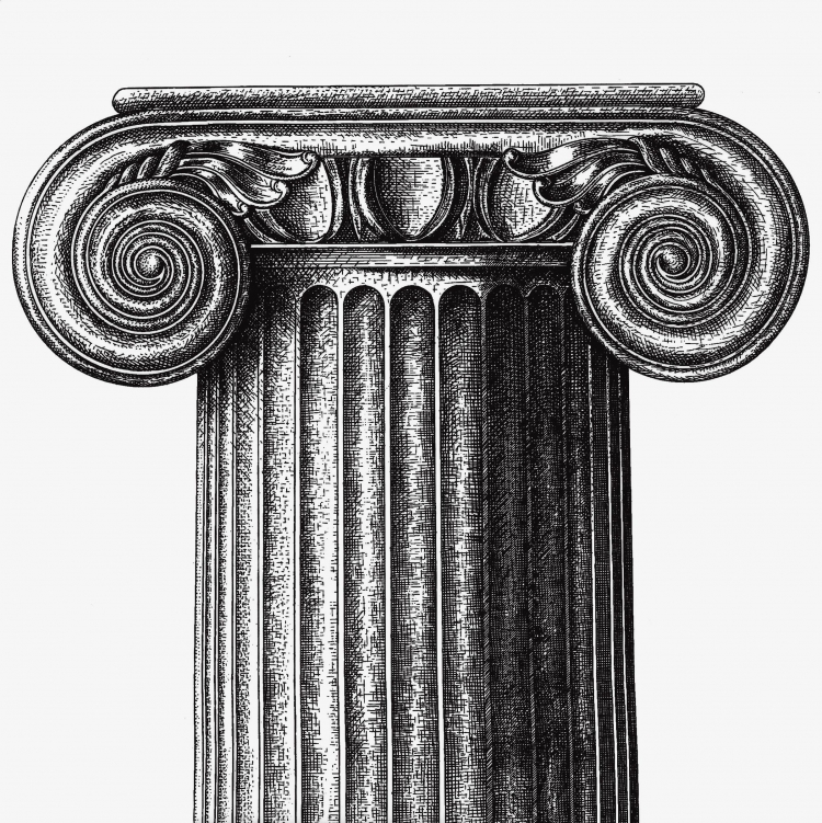 Греческие колонны рисунок