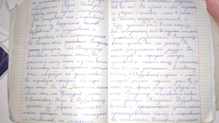 Сочинение Дубровский 6 класс