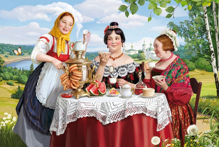 Светлана Вохринцева - раскраска народного костюма «Россиночка»
