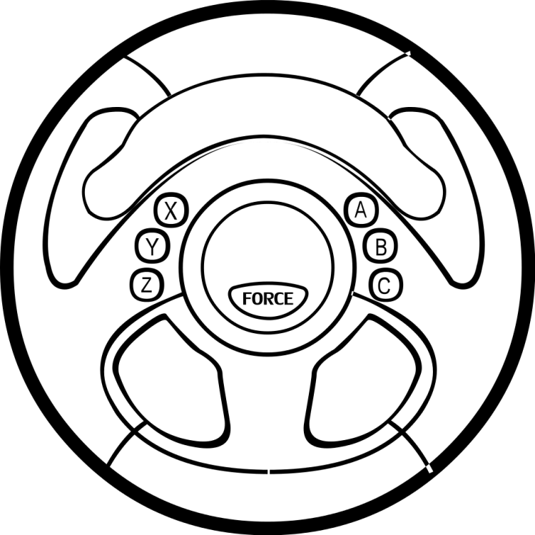Руль раскраска