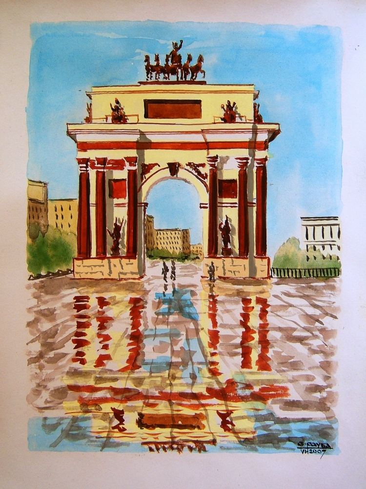 Триумфальная арка курск рисунок