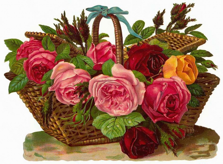 Корзина цветов анимация