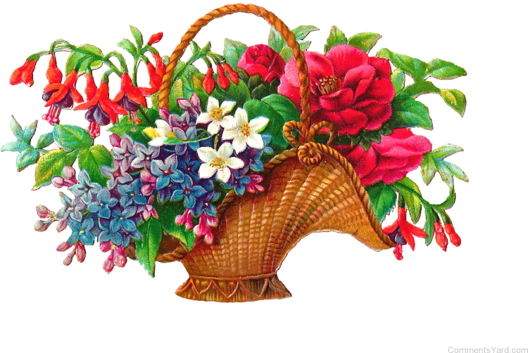 Сказочные корзины с цветами