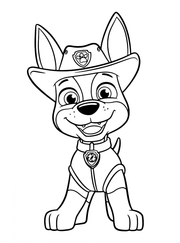 Рисунок щенячий патруль трекер
