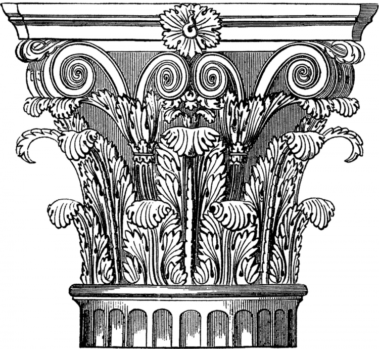 Коринфская колонна рисунок