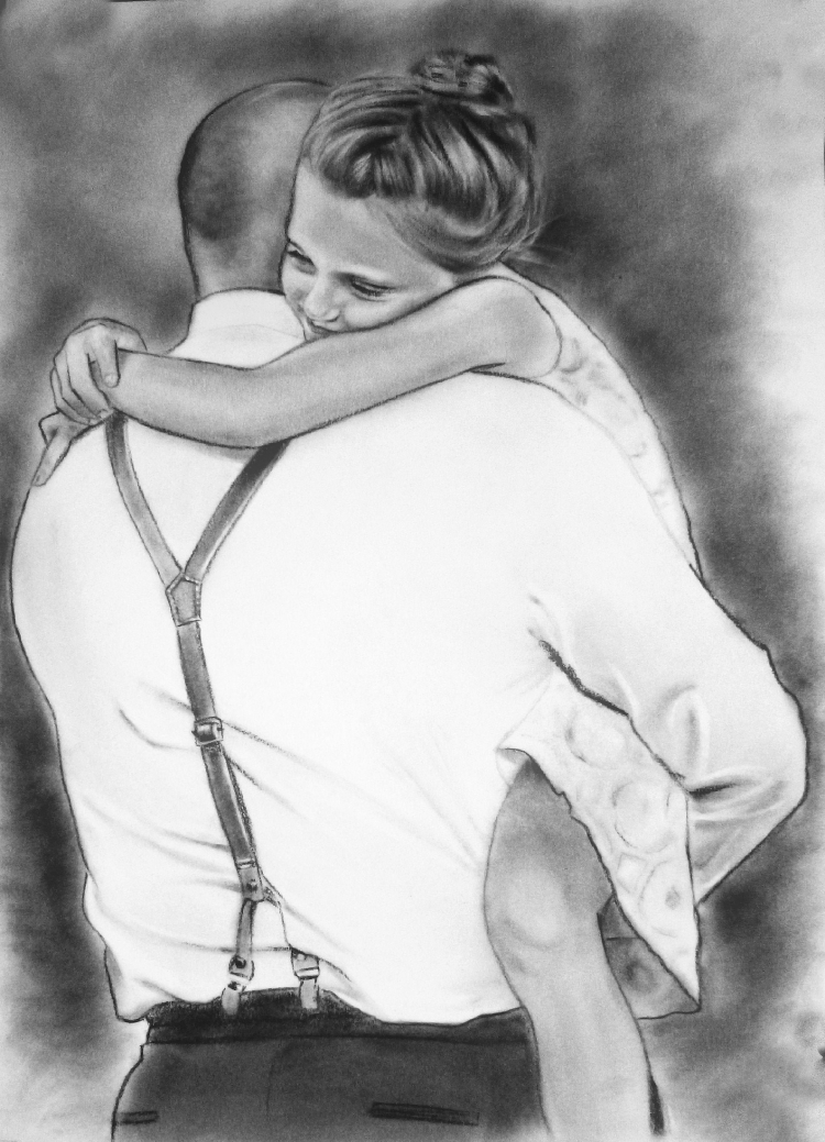 Рисунок папа и дочь