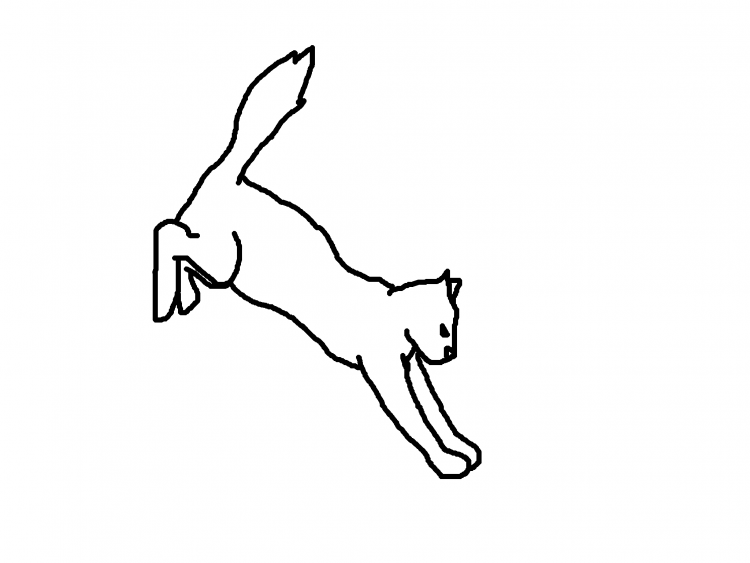 Бегущий кот рисунок