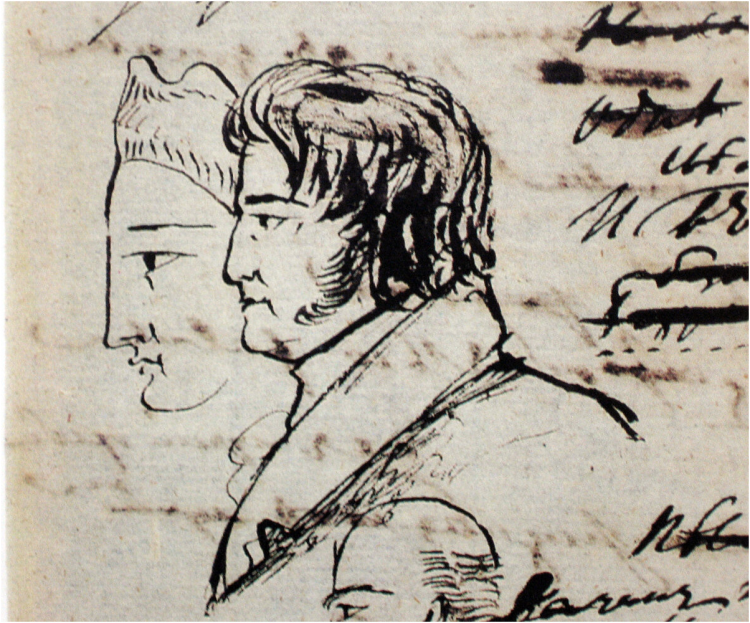Рисунки пушкина на полях