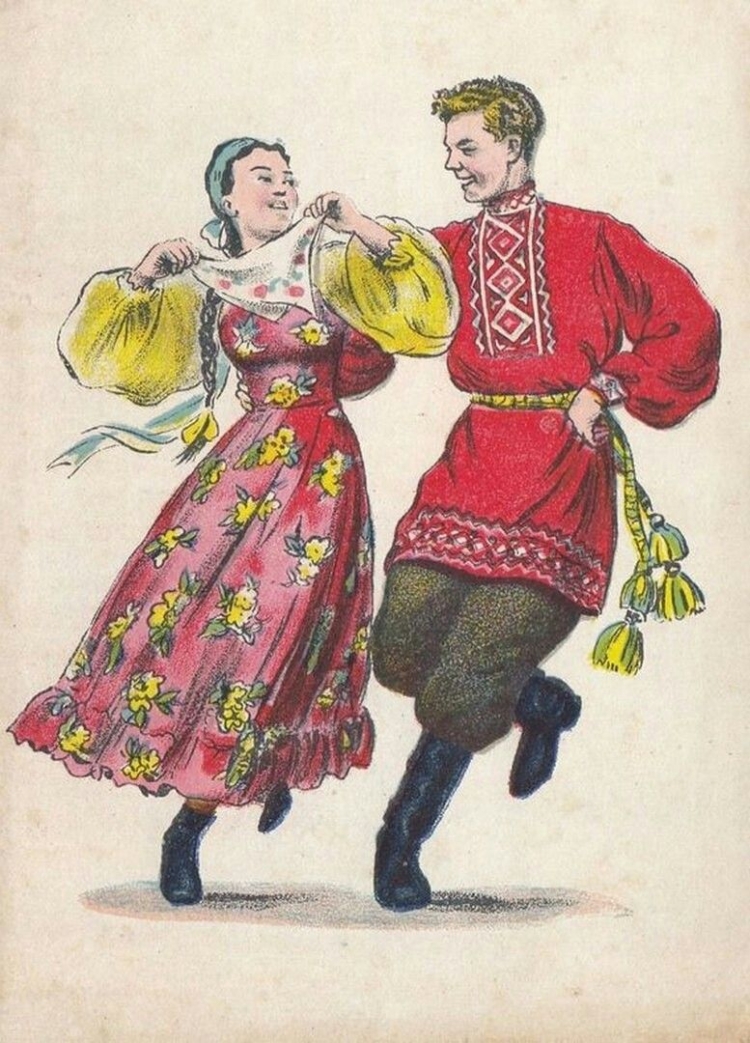 Народные танцы рисунок