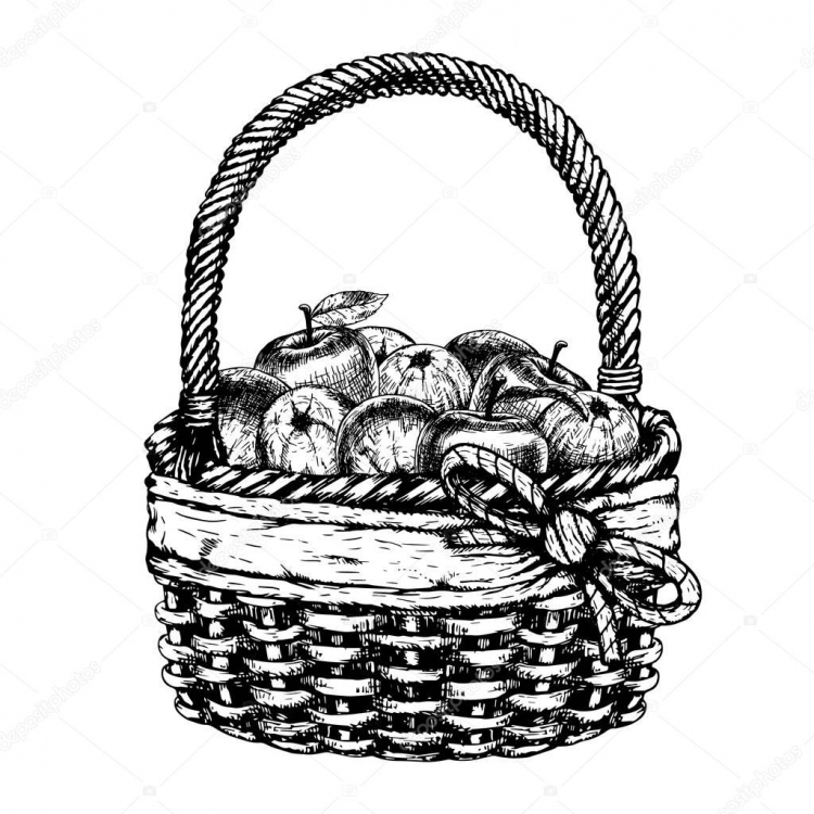Корзинка карандашом
