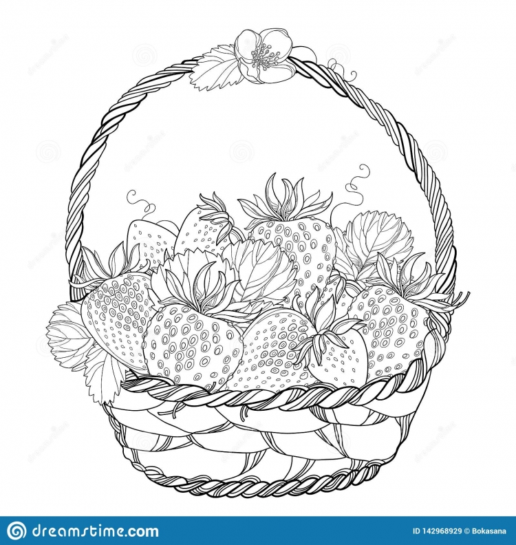 Корзинка для рисования ягод