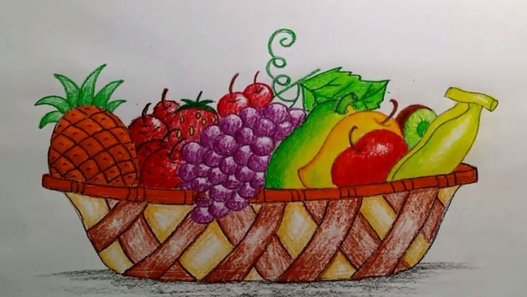 Рисование натюрморта из фруктов