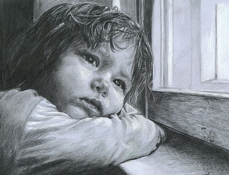 Плачущий ребенок рисунок