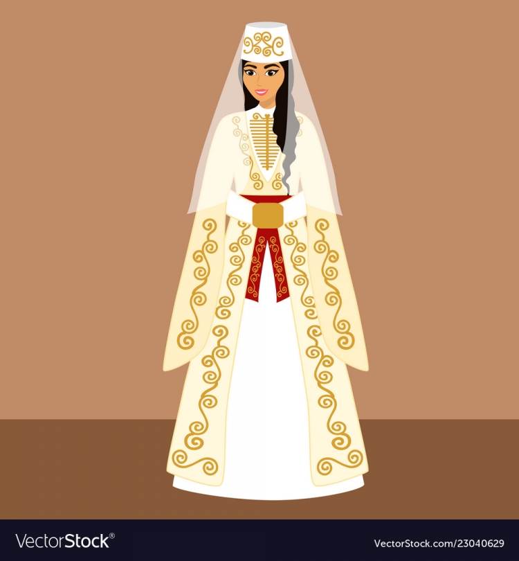Осетинский национальный костюм рисунок
