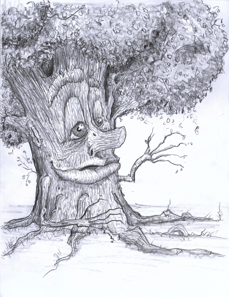 Злое дерево рисунок