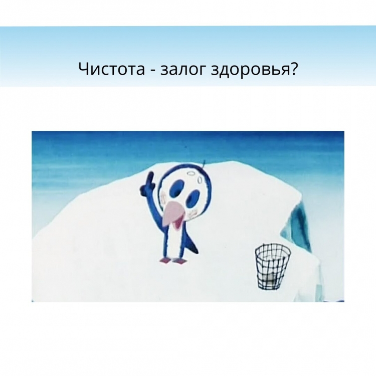 Чистота залог здоровья Пингвин
