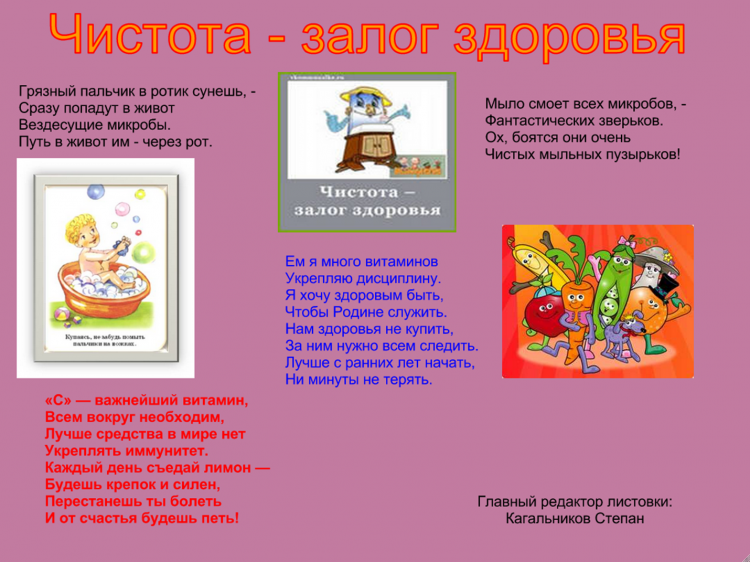 Выставка рисунков чистота залог здоровья