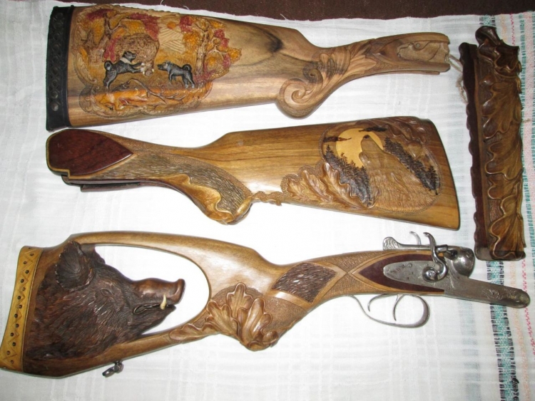 Реставрация деревянного приклада ружья