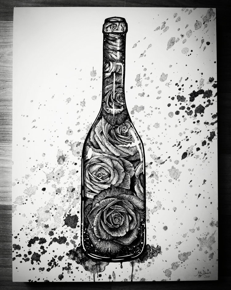 Рисунки на бутылках