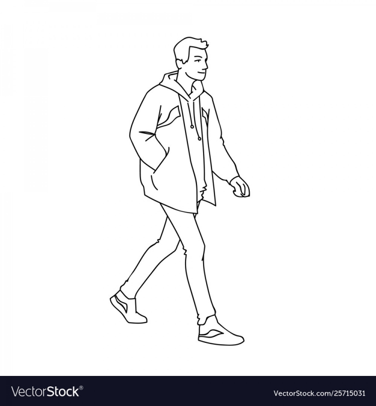 Рисунок идущего человека