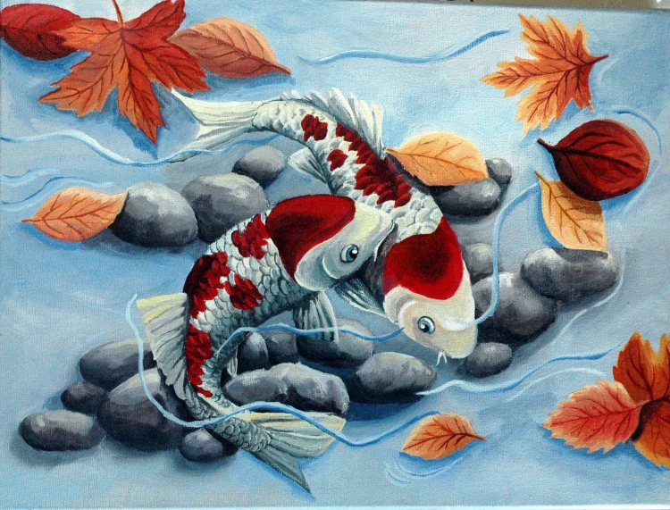 Карпы кои в мультиках