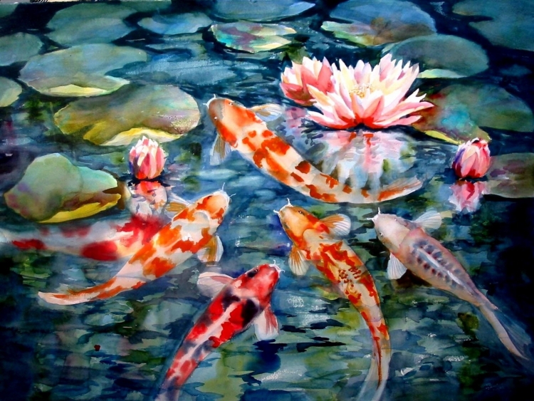 Карпы кои Хаяо Миядзаки