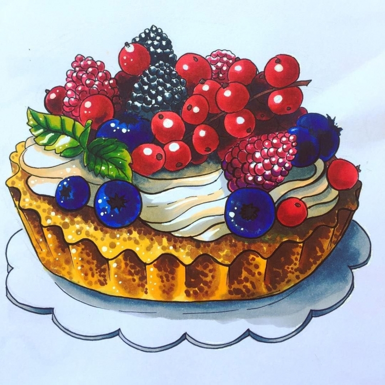 Нарисованный пирог