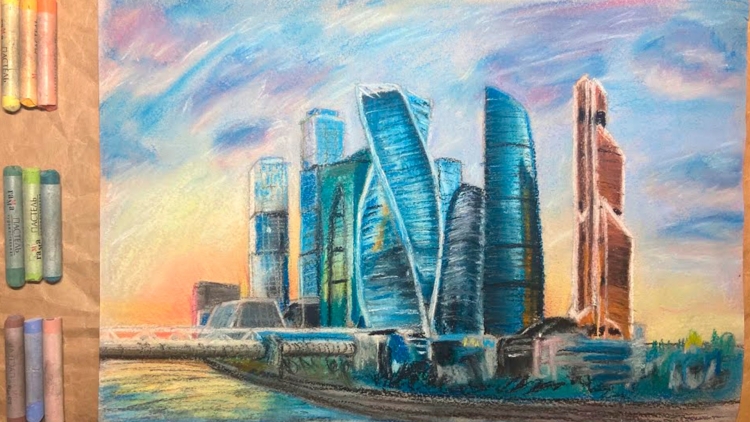 Москва Сити рисунок