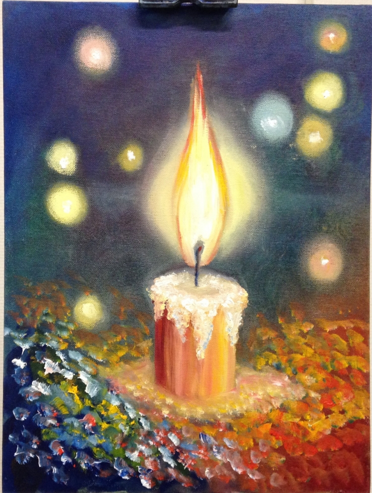 Рисунок со свечой