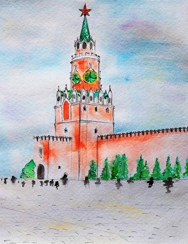 Рисунки московского кремля