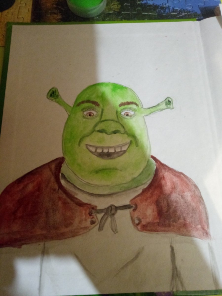 Шрек карандашом
