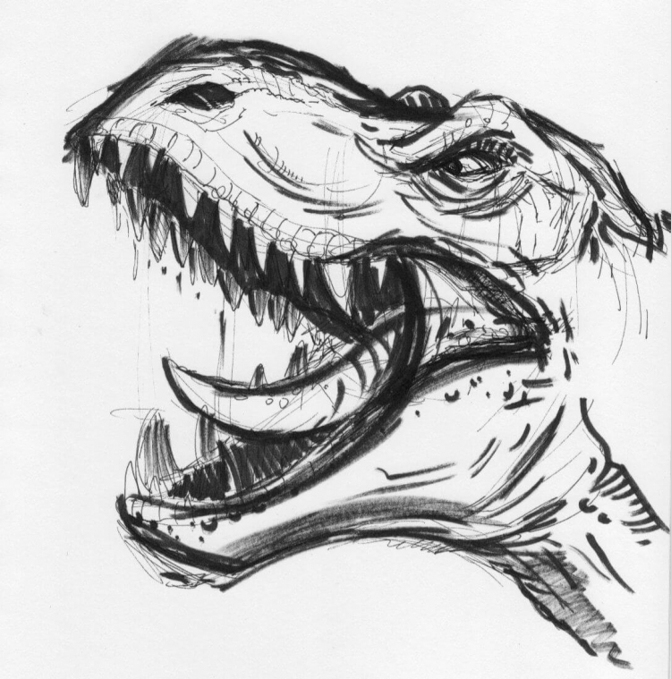 Голова динозавра рисунок