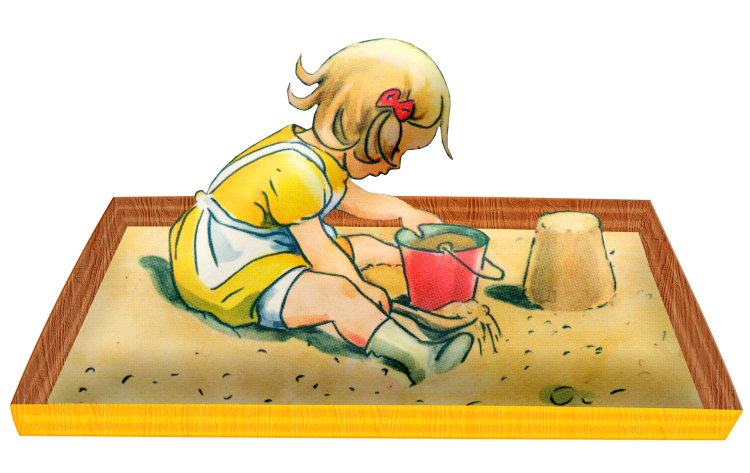 Ребенок в песочнице рисунок