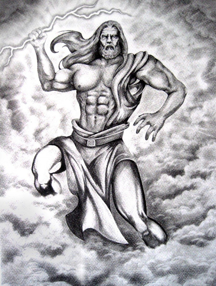 Рисунок бога зевса