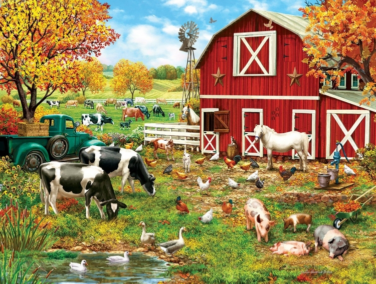 Рисунок фермы с животными